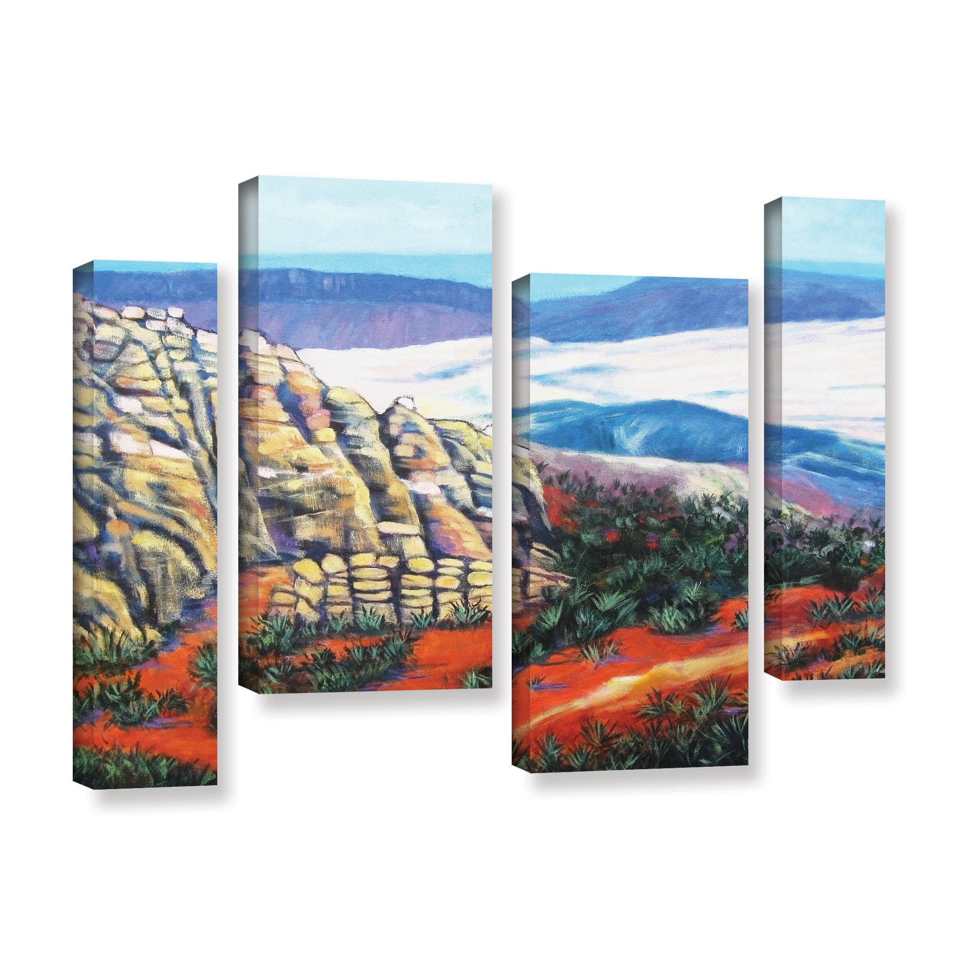 ArtWall Gene Foust "Rocky Mountain Living" 4-Piece Gallery-Wrapped Canvas Staggered Set