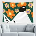thumbnail image 4 of Puppies Flowers Fantasy Wall Decor Tapestry , Room Bedroom Wall Hangings Tapestry Cartoons Dog Flower,60" X 40", 4 of 7