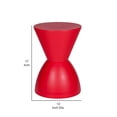 thumbnail image 5 of Mesa auxiliar Benzara Hillary roja 30x30x43 cm para interiores y exteriores, 5 of 5