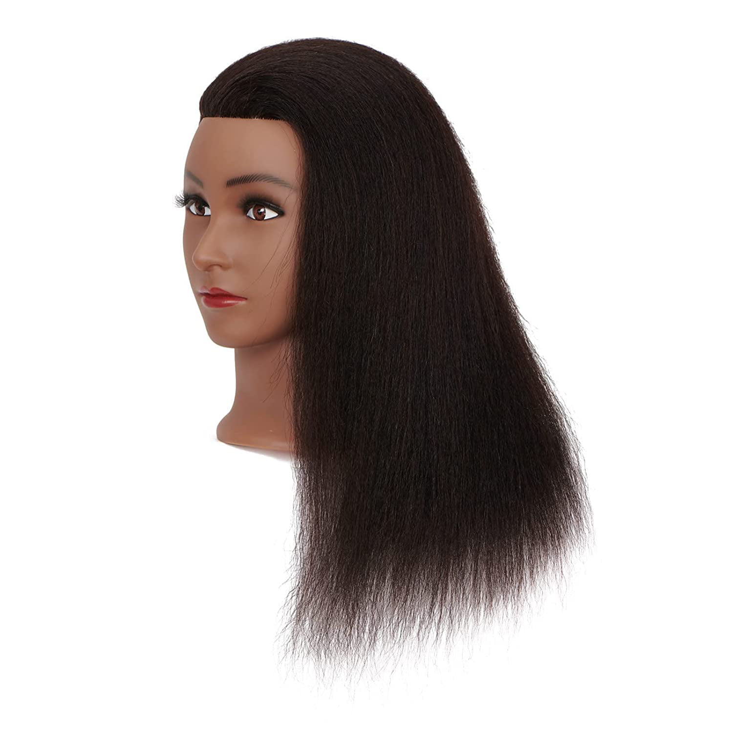HAIRGINKGO Hairginkgo 100% Human Hair Mannequin Head Hairdresser Training  Head Manikin Cosmetology Doll Head (92092B0210)