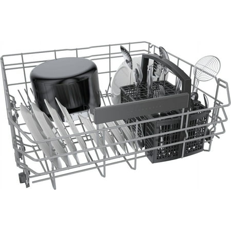 Bosch - 800 Series 24” Top Control Smart Built-In Stainless Steel Tub Dishwasher with Flexible 3rd Rack - Stainless Steel