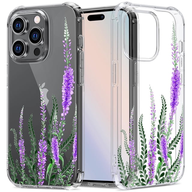 Funda para iPhone 15 Pro 6.1" GREATRULY TPU floral