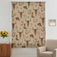 thumbnail image 2 of Brown Cow Skull Sheer Curtains 45 Inches Long, Southwestern Vintage Cowboy Boots Burlap Light Filering Curtains, Breathable Simi Curtain Privacy Drapes for Kitchen Bathroom Small Window Treatment, 2 of 9