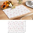 thumbnail image 6 of Pink Flowers Placemats Set of 12 Spring Floral Elegant Botanical Farmhouse Art Place Mats Indoor Wipeable Table Mats Washable Cloth Dining Table Placemats for Kitchen Holiday Party Decor 13x19 Inch, 6 of 9