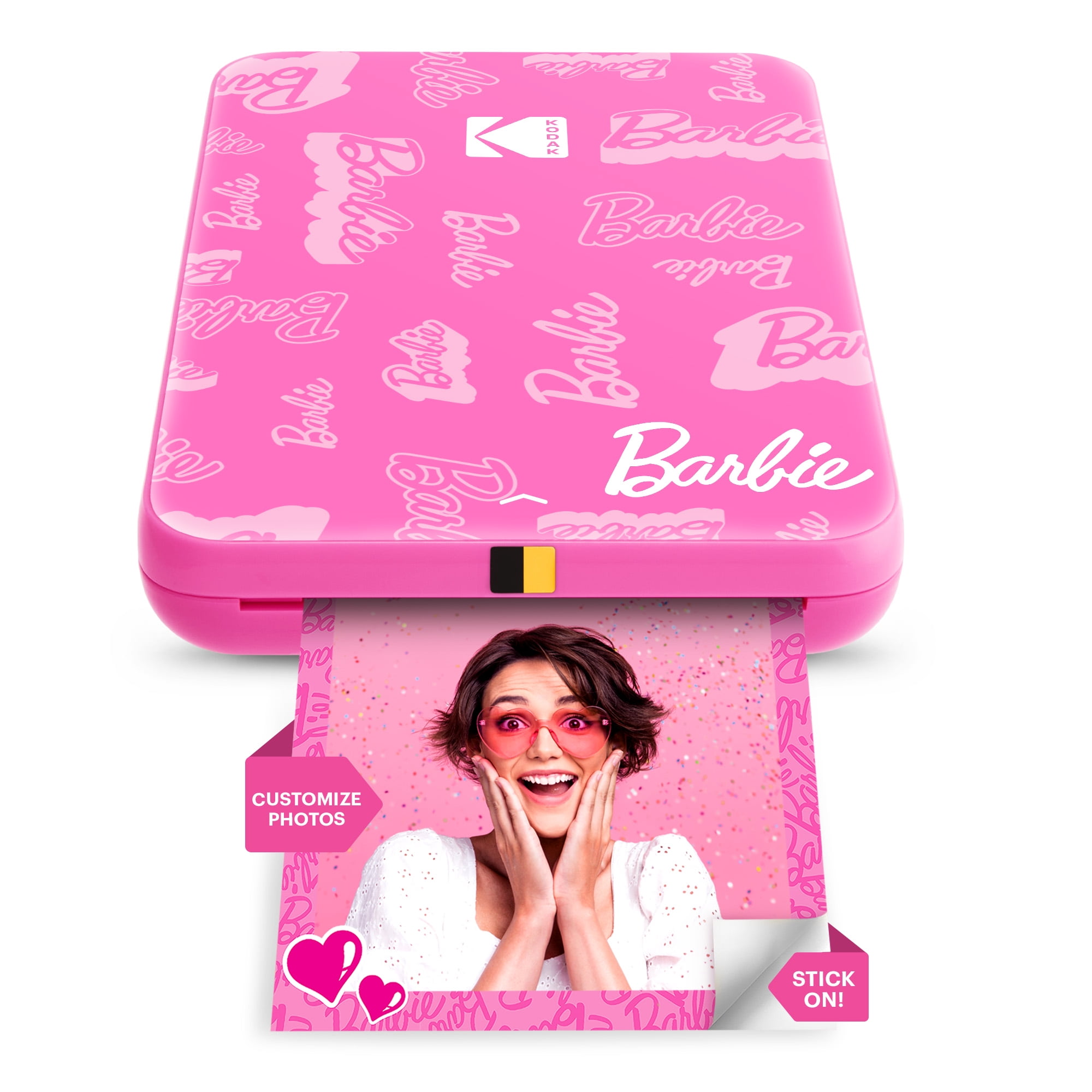 Kodak Step Slim Mobile Instant Photo Printer 2x3" Barbie & Zink Photo Paper (20 Sheets) Bundle