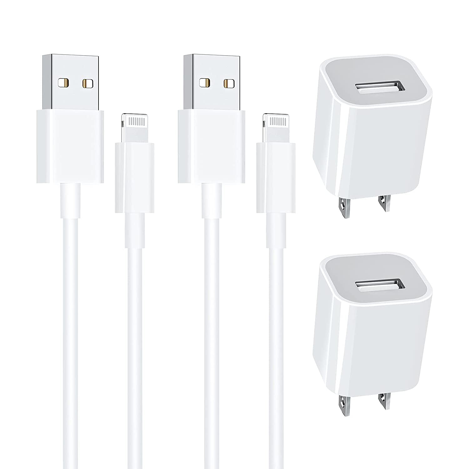 New Phone Charger 2Pack 10FT Charging Cable and USB Wall Charger Lightning Cable For i-Phone 6s Plus 6 5s 7 Charger Data Sync