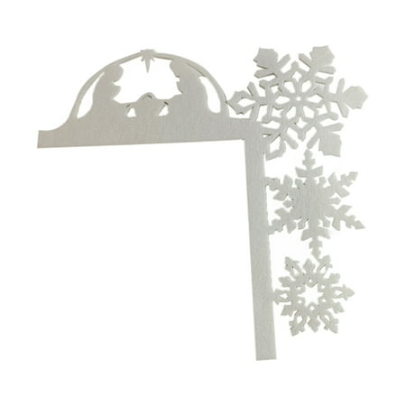 

GZCW Christmas Door Topper Holiday Home Decor Felt Santa Snowman Reindeer Door Corner Frame Sign DIY Craft for Window Wall