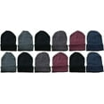 thumbnail image 2 of Yacht & Smith 48 Piece Bulk Mens Winter Kit For Adults: 12 Pairs Gloves + 12 Beanies + 12 Crew Socks + 12 Scarves, Donating Homeless Packs, 2 of 7