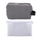 thumbnail image 1 of Bolsa de almacenamiento de 2 uds., bolsa de cosméticos de viaje, bolsa de aseo de lona impermeable para maquillaje, producto para el cuidado de la piel, gris, 1 of 8