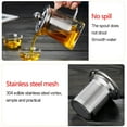thumbnail image 5 of Clear Heat Resistant Glass Teapot w/Stainless Steel Strainer Filter Infuser Tea Pot Coffee Pot, Square Glass Teapot Leaf Tea Pots for Loose Tea, 5 of 6