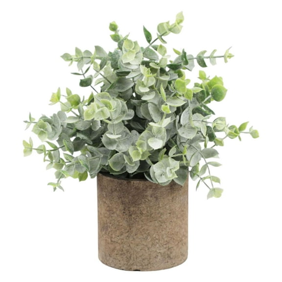 Artificial Potted Plant Greenery Bonsai Small Fake Plants for Bathroom Decor Eucalyptus
