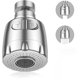 thumbnail image 1 of Aireador de grifo, grifo giratorio de 360°, aireador de grifo, regulador de filtro de grifo de ahorro de agua, boquilla de cabezal rociador para cocina, baño, 2 modos, plateado, 1 of 5
