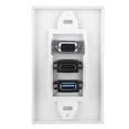 thumbnail image 3 of Sonew USB Socket,US 3-PORT VGA USB3.0 Socket Wall Mount Panel Adapter Wall Socket,VGA, 3 of 9