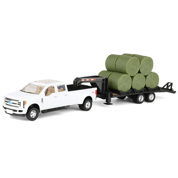 ERTL 1/32 Ford F-350 Dually Pickup Truck with Trailer and Bales 46631