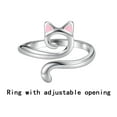 thumbnail image 3 of Rings Product Category Cat-Themed Yarn Ring Adjustable Crochet Tool for Beginners Crochet Tension Regulator Finger Ring Handmade Piink Sliver Ring Kit, 3 of 8