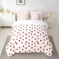 thumbnail image 2 of Manfei Cartoon Polka Dots 7-Piece Twin Bedding Sets,Fashion French Style Bedding Comforter Set,Hotpink White Sheet Sets For Children,Breathable Home Decor Reversible, 2 of 8