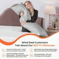 thumbnail image 4 of CCNY 1 Pc Body Pillow Case with Zipper Clouser Light Grey 21x56" Inch Solid 1000 TC 100% Egyptian Cotton Body Pillow Cover, 4 of 7