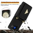 thumbnail image 6 of Nalacover Case for Samsung Galaxy Z Flip4, Crossbody Wallet Case with Card Slots Holder, PU Leather Lanyard Shoulder Strap Shockproof Purse Cover for Samsung Galaxy Z Flip4, Black, 6 of 10