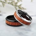 thumbnail image 4 of Bague Rétro 8 mm pour Hommes en Titamium et Bagues en Acier Inoxydable avec Incrustation de Bois, Bague en Acier Inoxydable, Bague Alliance, Accessoires pour la Main, 4 of 8