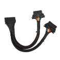 thumbnail image 2 of OBD2 Connector Cable, 16Pin Practical High Efficiency 1 IN 2 OBD2 Extension Cable  For Car, 2 of 8