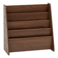 thumbnail image 1 of IRIS USA, Wide 4 Pocket Wooden Magazine Rack, Brown, 1 of 5