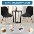 thumbnail image 5 of Mid Century Modern Waterproof Chair Slipcover,Stretch Armless Chair Covers Removable Washable Non-slip Spandex Jacquard Chair Protector for Bedroom Kitchen Living Room Ceremony-2-black, 5 of 8