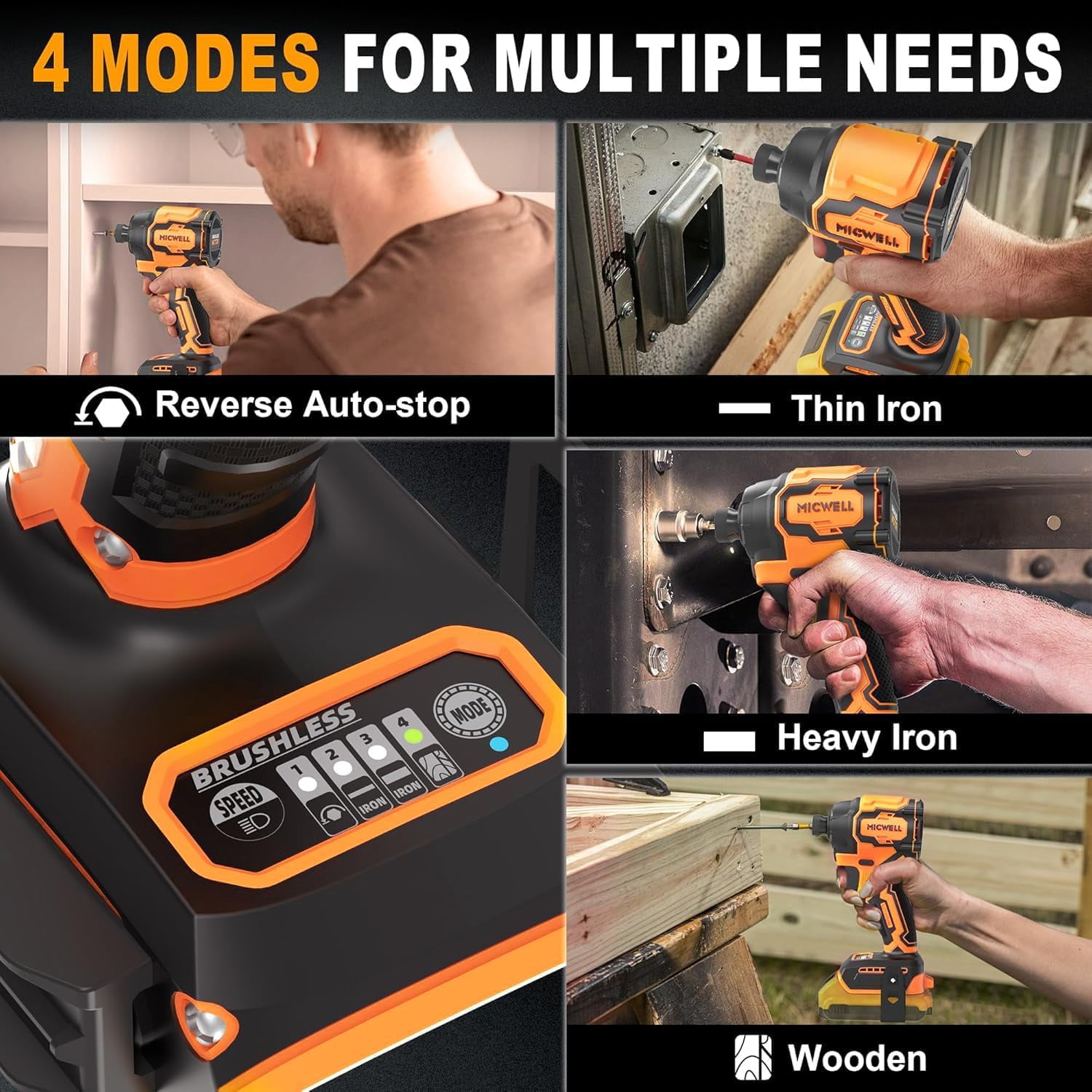Cordless Impact Driver and Drill Combo Kit (Tool Only) Compatible with Dewalt 20V Max Battery