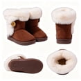 thumbnail image 6 of LvhaoGJOB Girls' Faux Fur Lined Snow Boots with Non-Slip Sole and Warm & Cozy, 6 of 8