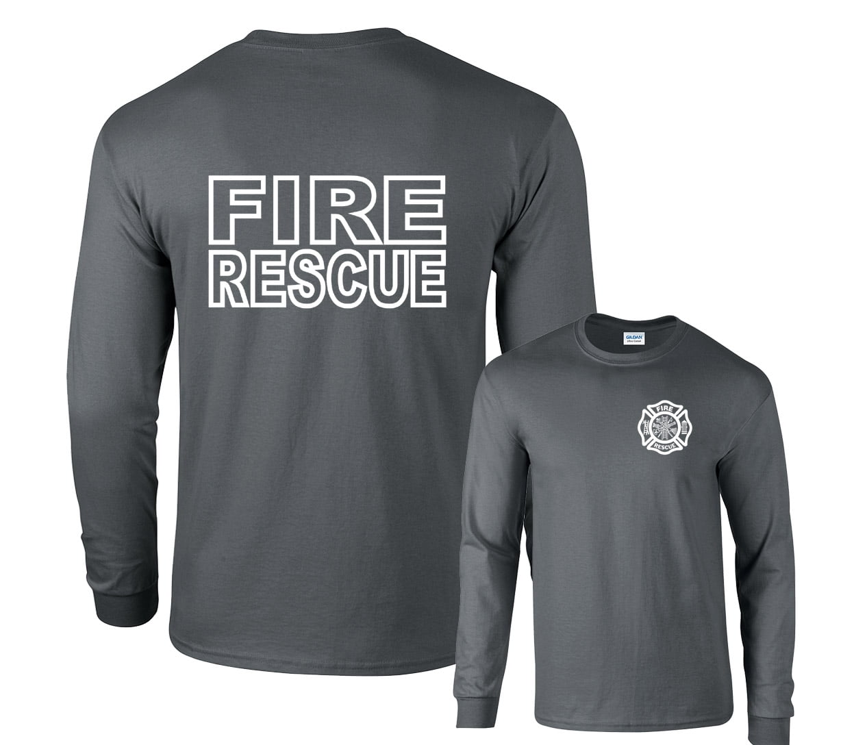 Fire Rescue Duty Firefighter F&B Long Sleeve T-Shirt - Walmart.com