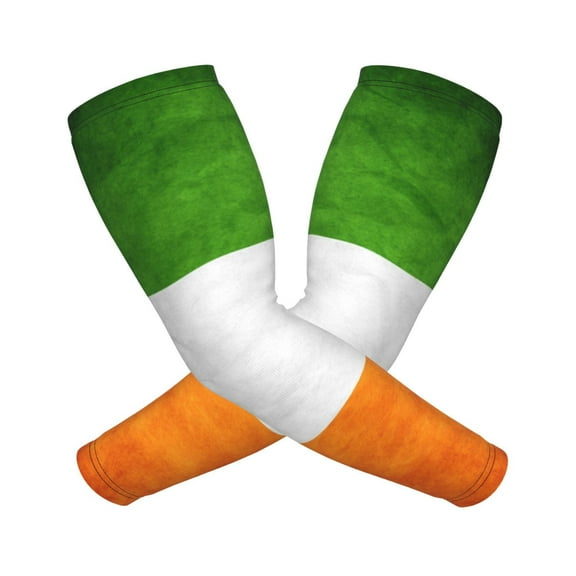 Irish Flag Arm Sleeves For Men And Women Compression Sun Protection Tattoo Cover Up Baseball Basketball Running