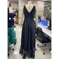 thumbnail image 6 of White Satin Wrap Maxi Dress With Lace Trim And Asymmetrical Hem, 6 of 7