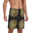 thumbnail image 2 of Sikiie Gold Mandala Mens Pajama Shorts, Lounge Pant, Men's shorts，Sleep Pj Shorts for Men-4X-Large, 2 of 6