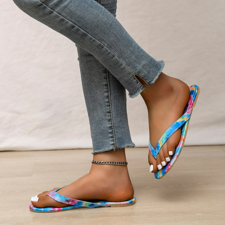 Women s Flip Flops Sale Clearance Ladies Slim Fit Summer Beach Sliders Thongs Sandals Beach Pool Shoes US Size 3 7.5