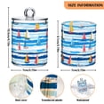 thumbnail image 5 of Yayeee 2 Pack Qtip Holder Bathroom Cotton Swab Canister with Lid Clear Dispenser Set, Yellow Sailboats, 5 of 6