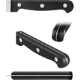 thumbnail image 3 of Kitchen Knife, 3-Pcs Knife Set with Sheath, 8 Inch Chef Knife, 4.5 Inch Utility Knife, 4 Inch Paring Chef Knife, Stainless Steel, Black, 3 of 8