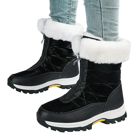 

Xysaqa Shoe for Women Women Winter Dress Shoes Winter Outdoor Snow Women s Plush Thick Insulation Cotton Rural Tourism Skiing Shoes Slippers for Women on Clearance