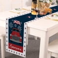 thumbnail image 2 of American Flag Star 4th of July Patriotic Memorial Day Table Runner, Independence Day Holiday Kitchen Dining Table Decor for Indoor Outdoor Home Party Decoration 13 x 70 Inch, 2 of 4