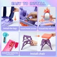 thumbnail image 4 of JoyStone Toddler Makeup Table and Chair Set with Mirror, Lights, Music and Accessories, Durable Plastic Princess Vanity Toy for Ages 3-6, 4 of 8