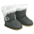 thumbnail image 3 of Sophia's Set of 2 Mini Ewe Boots with Fleece Lining for 18   Dolls, Pink and Gray, 3 of 4