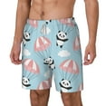 thumbnail image 2 of Balery Cute Panda Flying in the Sky Mens Swim Trunks Swim Shorts for Men Quick Dry Inseam Beach Shorts with Compression Liner Pocket-Small, 2 of 9