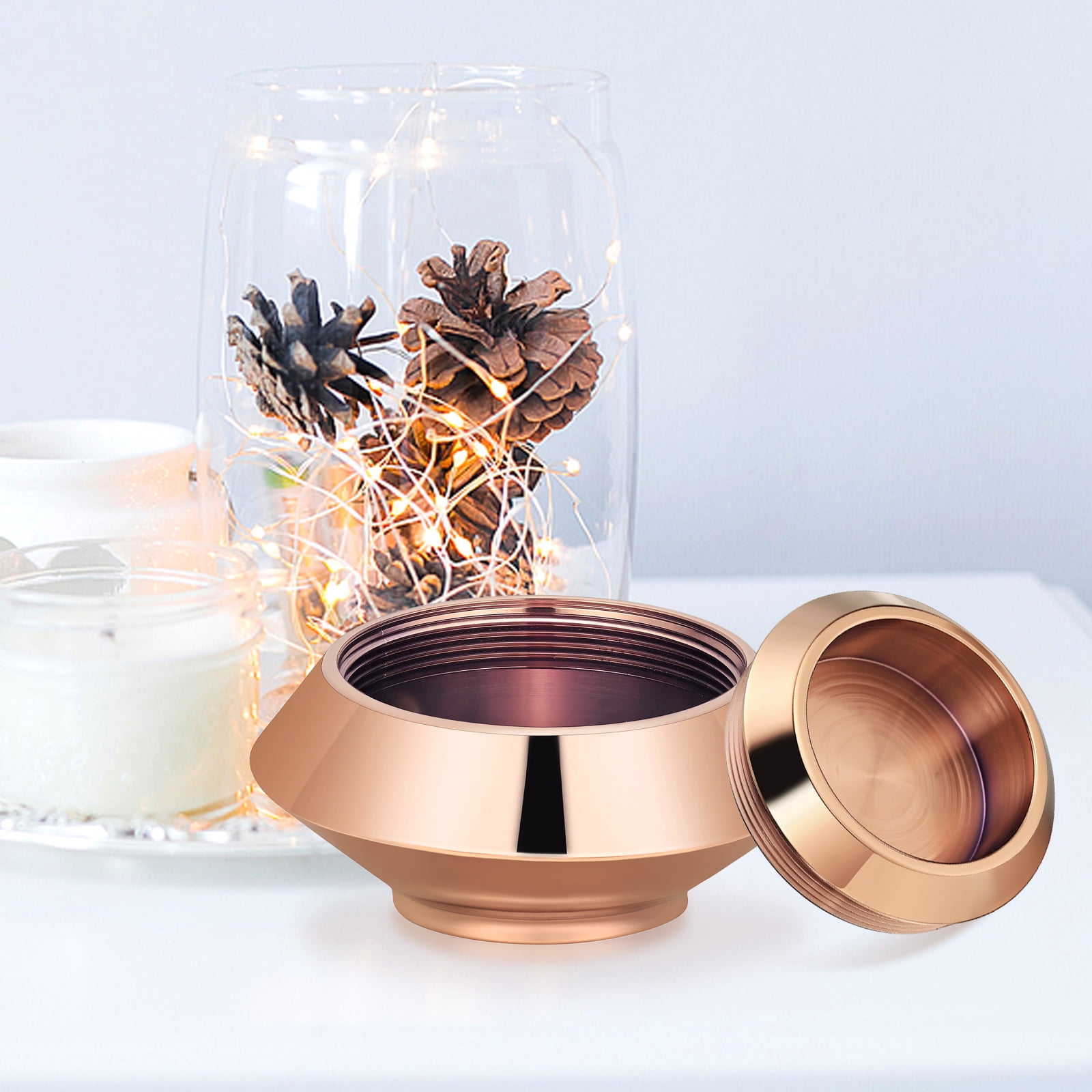 Cremation Urn for Human Ashes Stainless Steel Candle Ash Holder Keepsake Urn for Ashes Candlestick Mini Funeral Urns for Pet Ashes,Customize