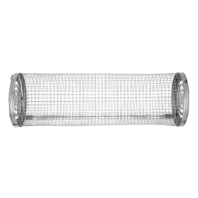 Panier de Barbecue Roulant, Panier Rond en Acier Inoxydable pour Rôtissoire à Tumble, Panier de Gril BBQ Portable, Panier de Gril Roulant BBQ pour Légumes, Viande, Steak, Crevettes, Côtelettes, Poussin