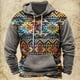 thumbnail image 3 of Sudadera con capucha y estampado vintage para hombre, estilo étnico, para otoño e invierno, ropa informal de gran tamaño para hombre, jersey de calle diario, 3 of 5