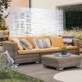 thumbnail image 4 of Outdoor & Indoor Privacy Screen Metal Privacy Screen 76" H×48" W, Freestanding Decorative Privacy Screen for Deck Balcony Patio, Privacy Fence Panels for Outside Lawn Garden, 4 of 5