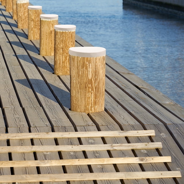 GARVALON 10Pcs Wooden Pegs Caps Waterproof Dock Piling Protection Set