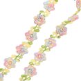 thumbnail image 1 of Visland Flower Lace Trim Ribbon Vibrant Color Widely Used DIY Crafts Embroidered Crochet Lace Trim Fabric Decorations for Sewing, 1 of 8