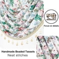 thumbnail image 5 of VOGOL Waterfall Valance 79"x43" Extra Wide Farmhouse Vintage Botanical Floral Sheer Voile Swag with Beaded Trim, 5 of 7