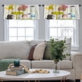 thumbnail image 5 of LALILO Kitchen Curtain Valance Ocean Sunset Big Beautiful High Rod Pocket Window Curtain 52"x 18" Set of 2, 5 of 7