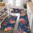 thumbnail image 2 of Pioneer Flower Floral Print Pattern Kitchen Rugs Sets Of 3,Kitchen Runner Rugs Non Skid Washable,Decorative Kitchen Floor Mats for Kitchen,Sink,Laundry,17"x30"+ 17"x47" + 17"x59", 2 of 6