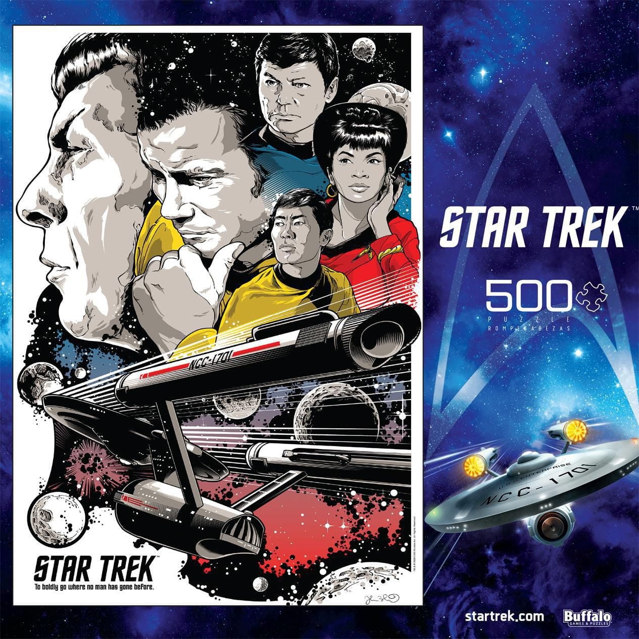 Buffalo Games - Le puzzle Entertainment - Star Trek - To Boldly Go Where No Man Has Ever Gone Before - en 500 pièces
